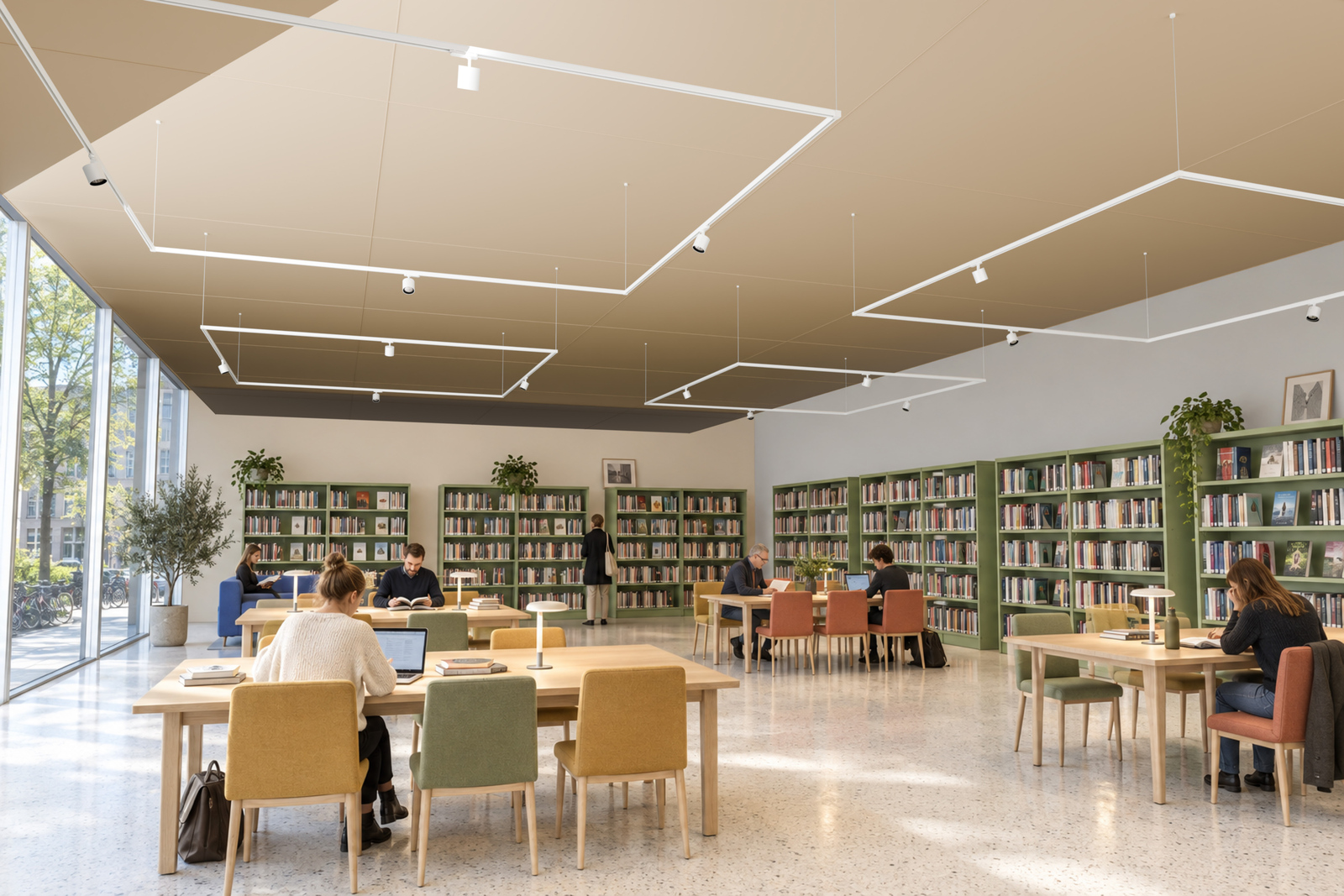 HIGH LUMEN E high lumen track light in large retail store
