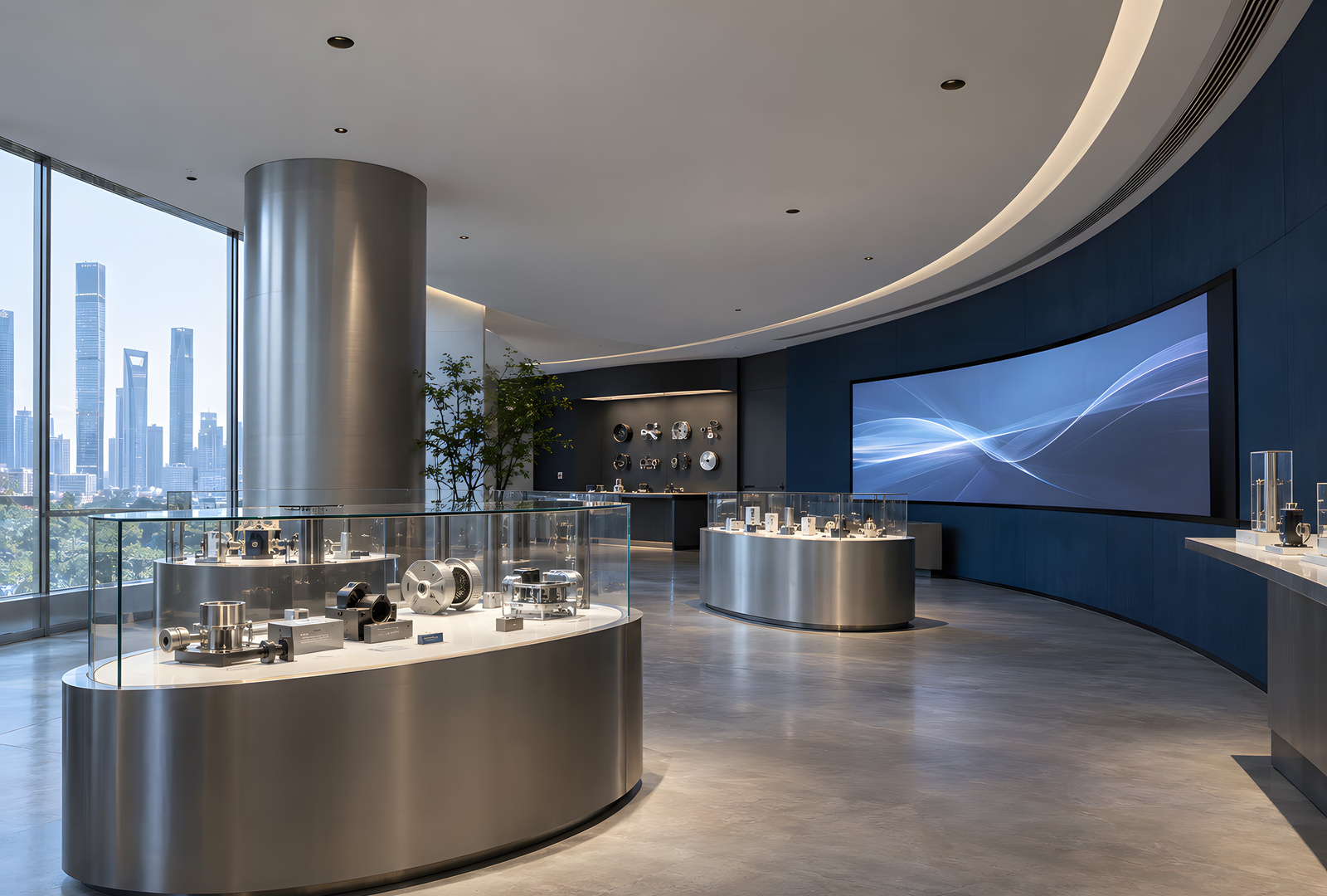 Interior lighting application shown in the MOVA ROUND TRIMLESS catalogue