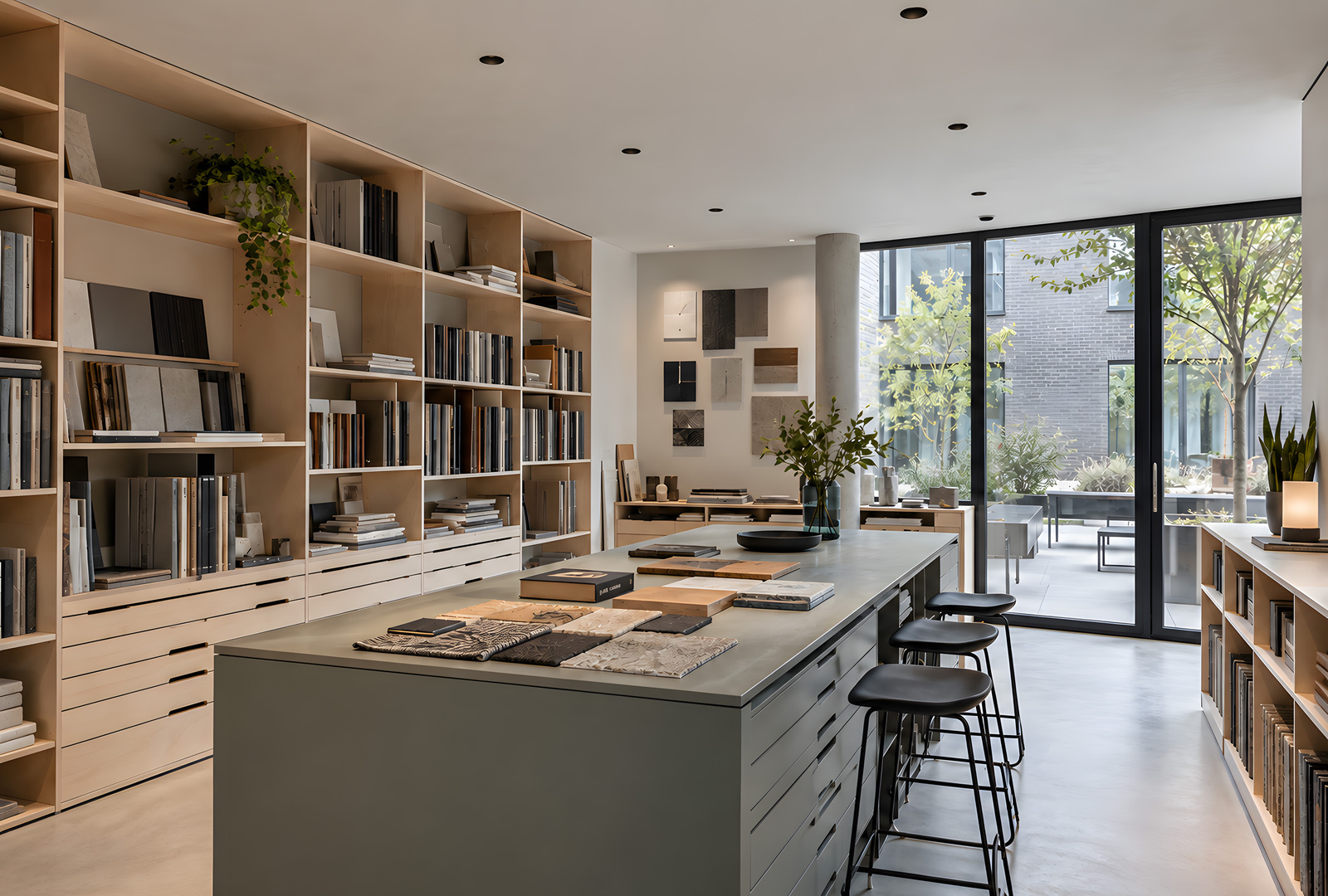 Interior lighting application shown in the MOVA ROUND TRIMLESS catalogue