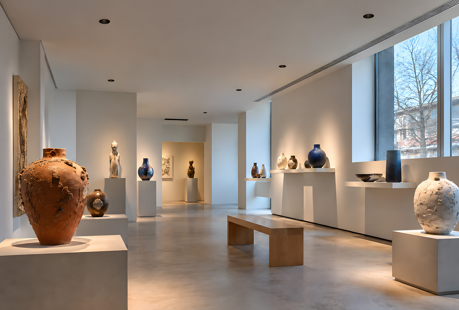 Interior lighting application shown in the MOVA ROUND TRIMLESS catalogue