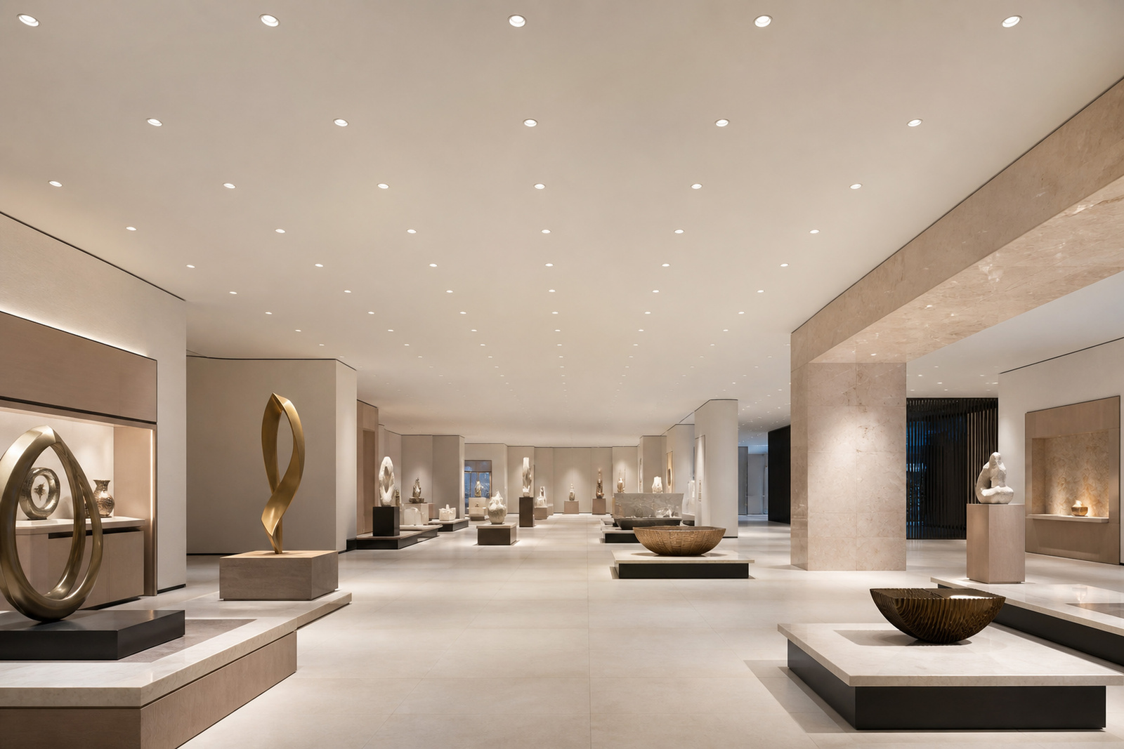 SLIM E commercial downlight in retail store